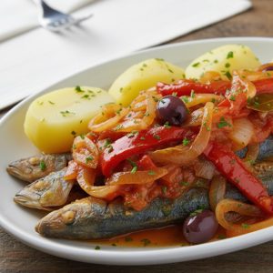 Carapauzinhos de escabeche c/ batata cozida